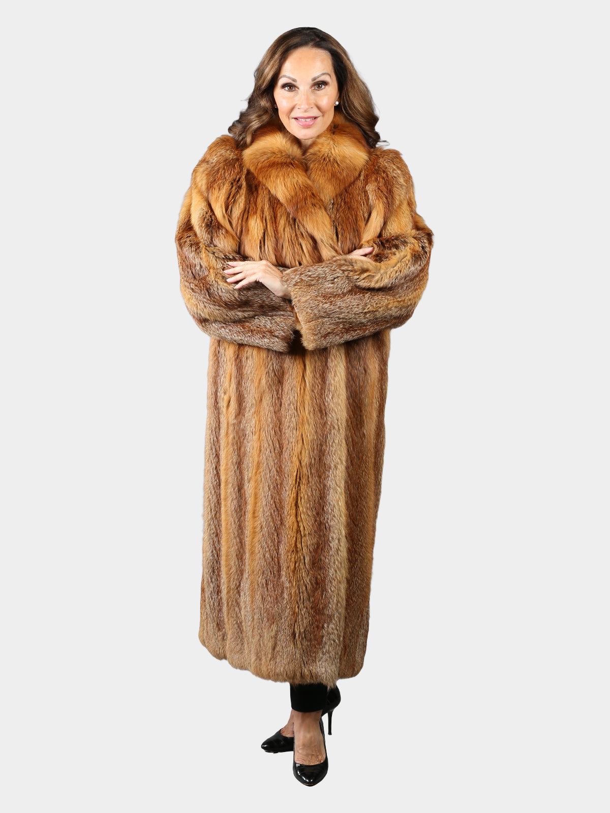 Woman's Natural Red Fox Fur Coat