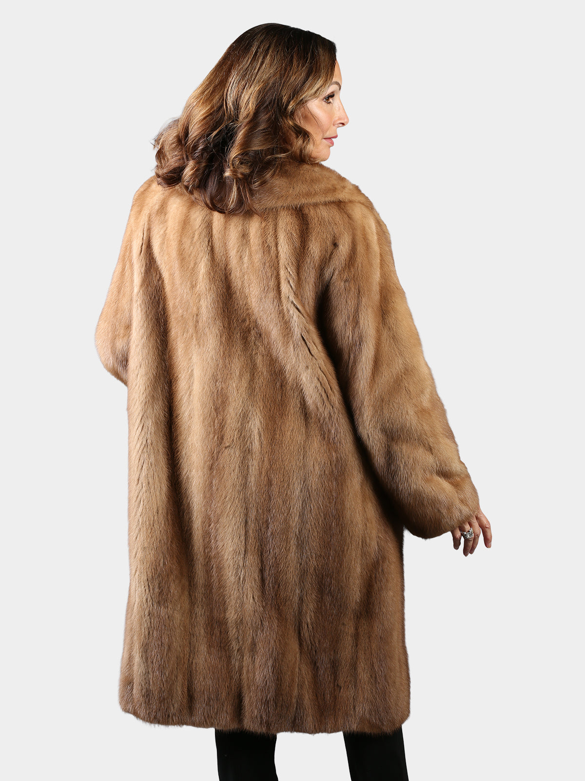 Woman's Vintage Pastel Mink Fur 3/4 Coat