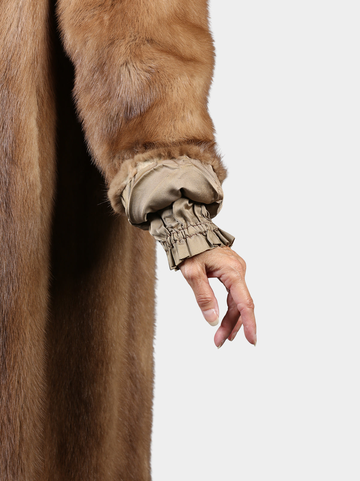 Woman's Vintage Pastel Mink Fur 3/4 Coat