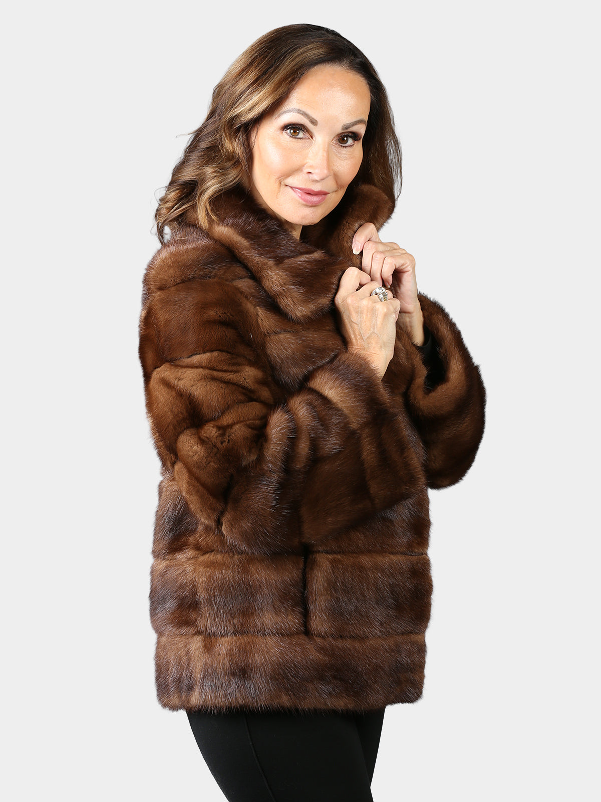 Woman's Mahogany Mink Fur Jacket