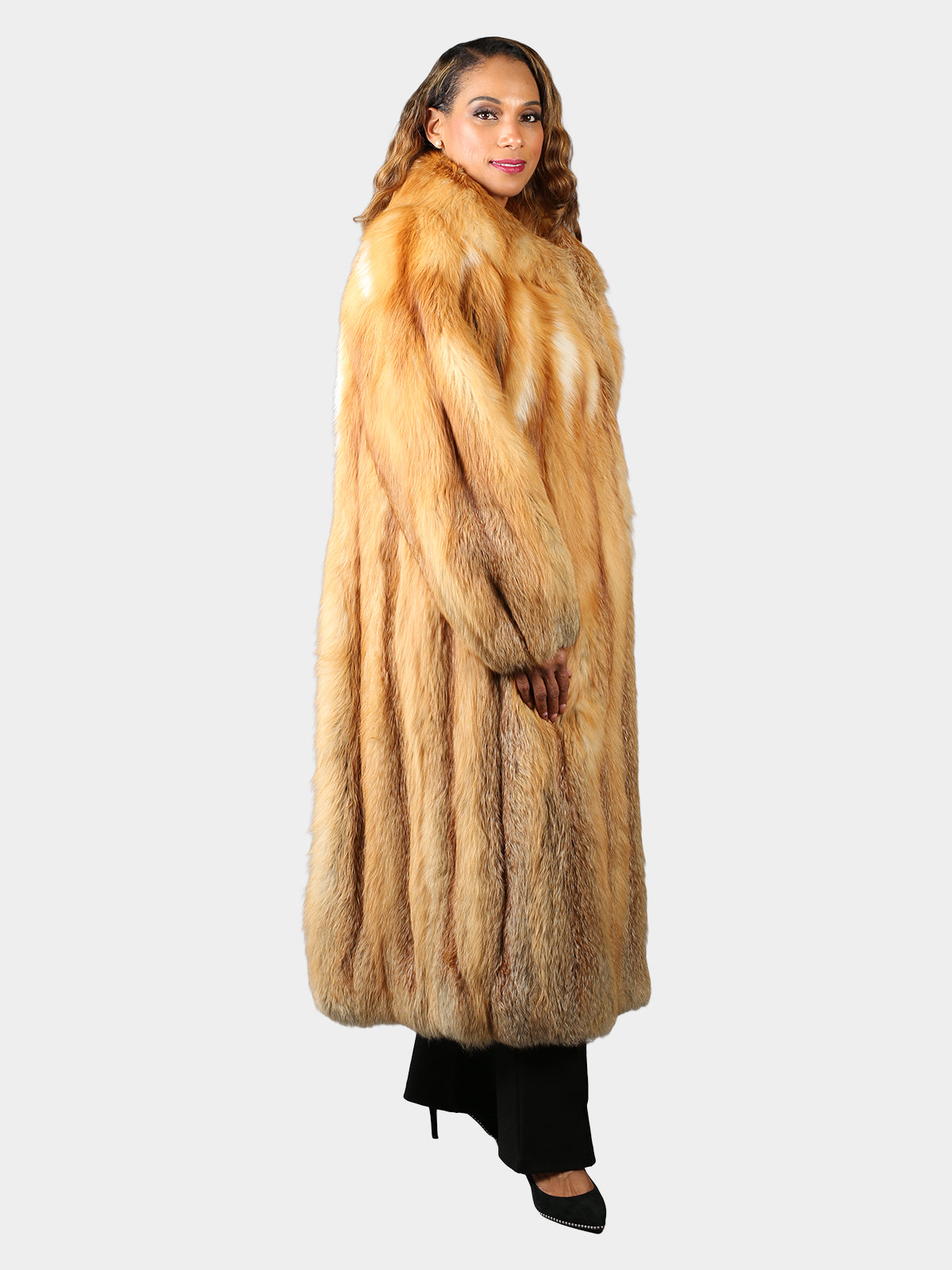 Woman's Natural Red Fox Fur Coat