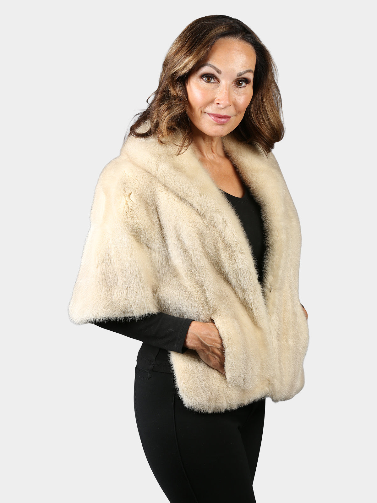 Woman's Vintage Azurene Female Mink Fur Stole