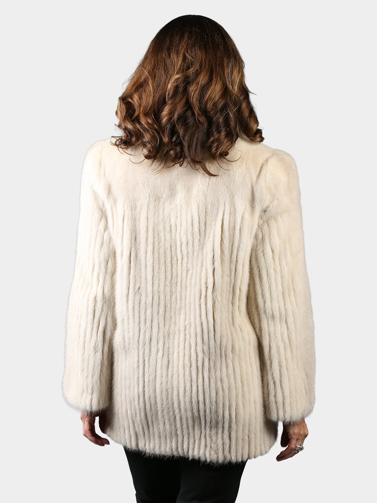 Woman's Petite Tourmaline Cord Cut Mink Fur Jacket