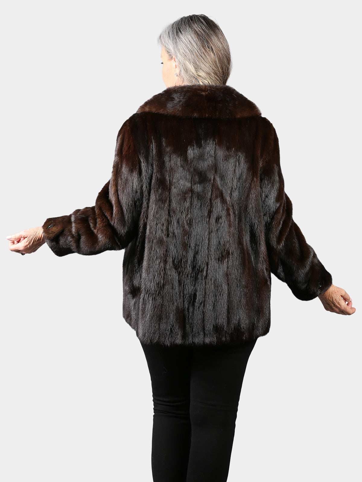 Woman's Vintage Mahogany Female Mink Fur Jacket