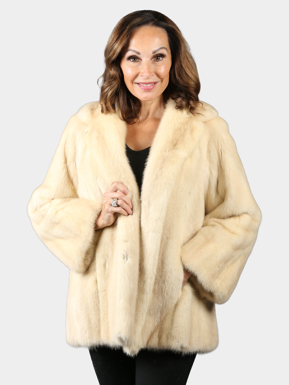 Woman's Petite Vintage Tourmaline Mink Fur Jacket