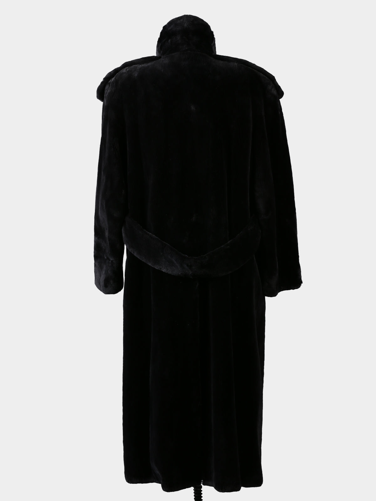 Man's Dyed Black Sheared Beaver Fur Coat by Louis Feraud