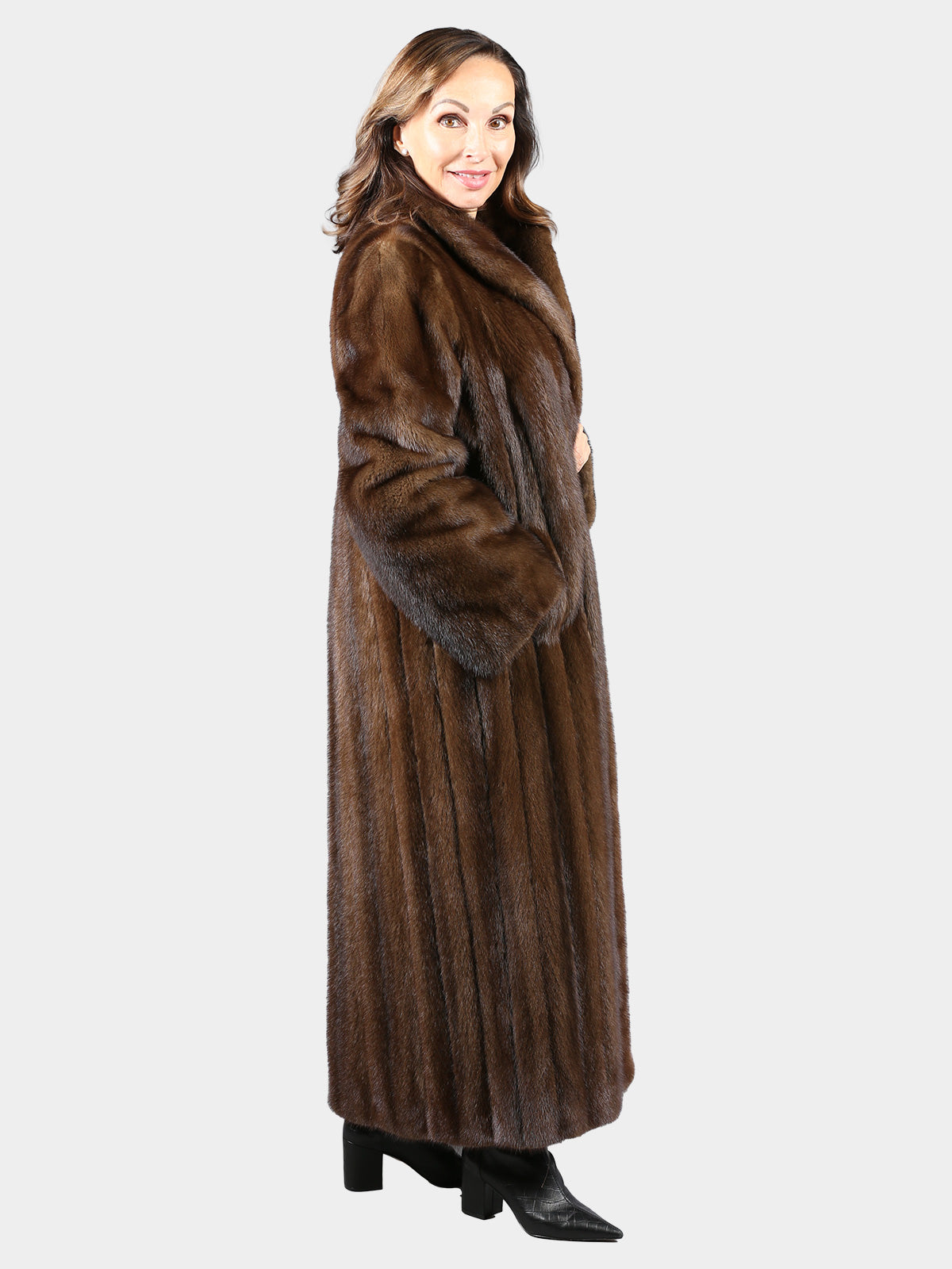 Woman's Mahogany Mink Fur Coat