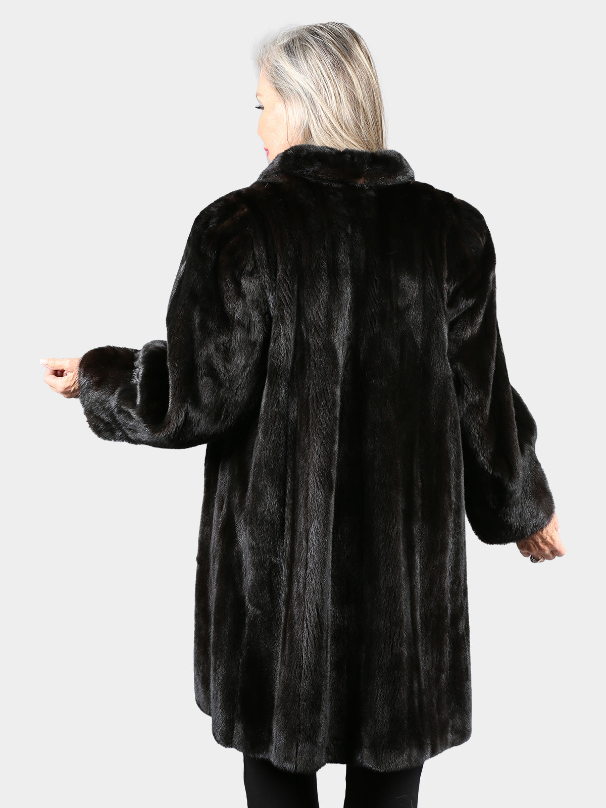 Woman's Deepest Mahogany Female Mink Fur Stroller