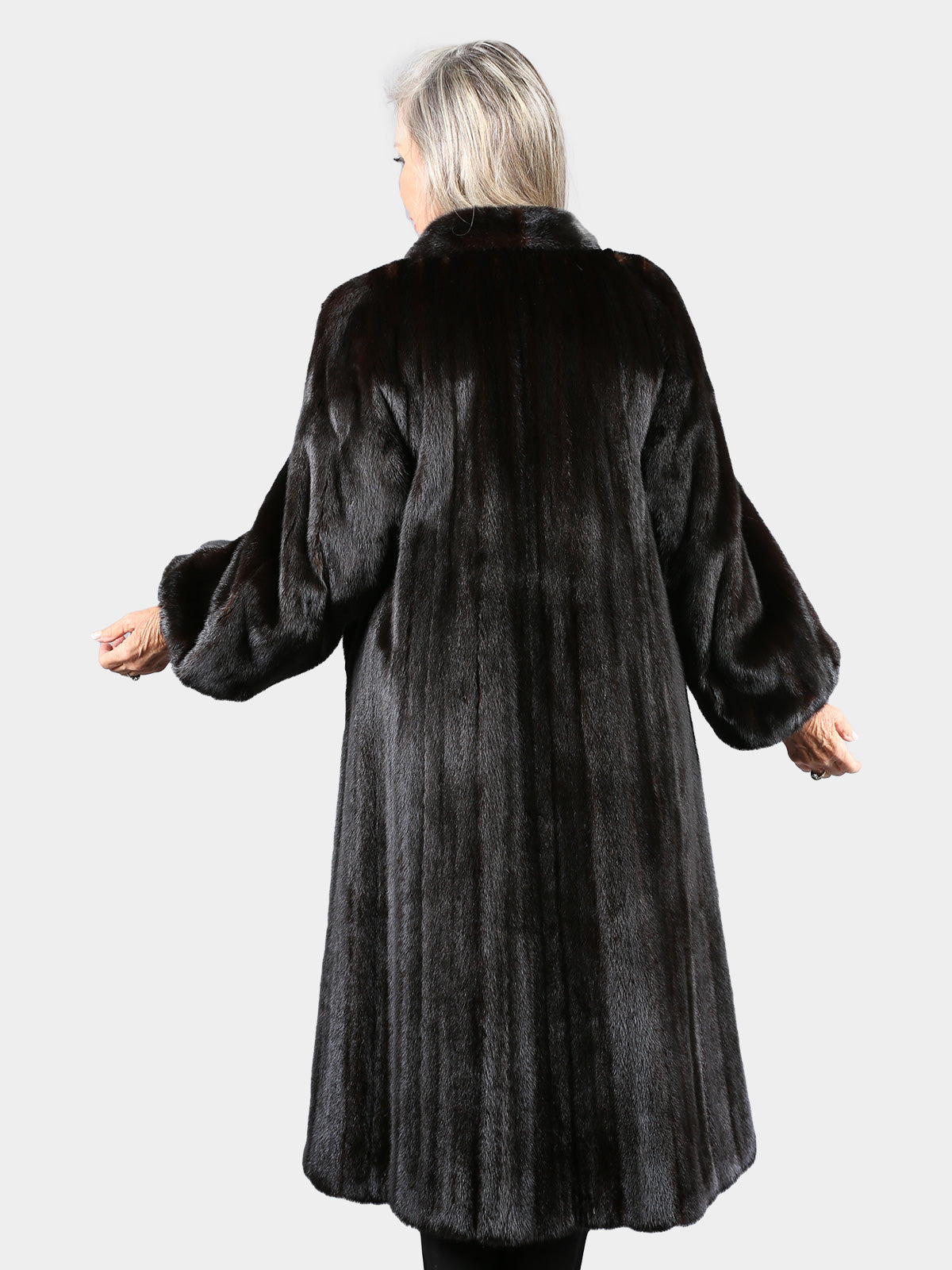 Woman's Deepest Mahogany Female Mink Fur Coat