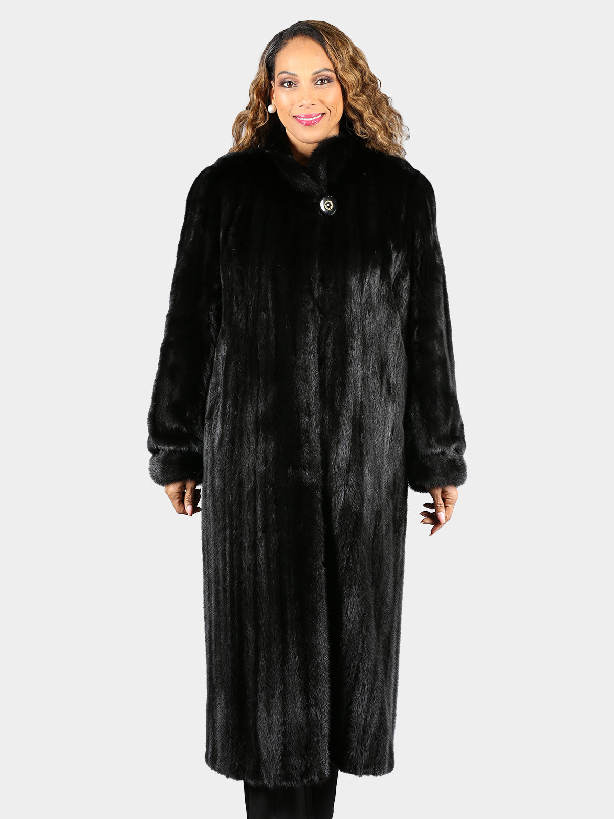 Woman's Plus Size Ranch Female Mink Fur Coat