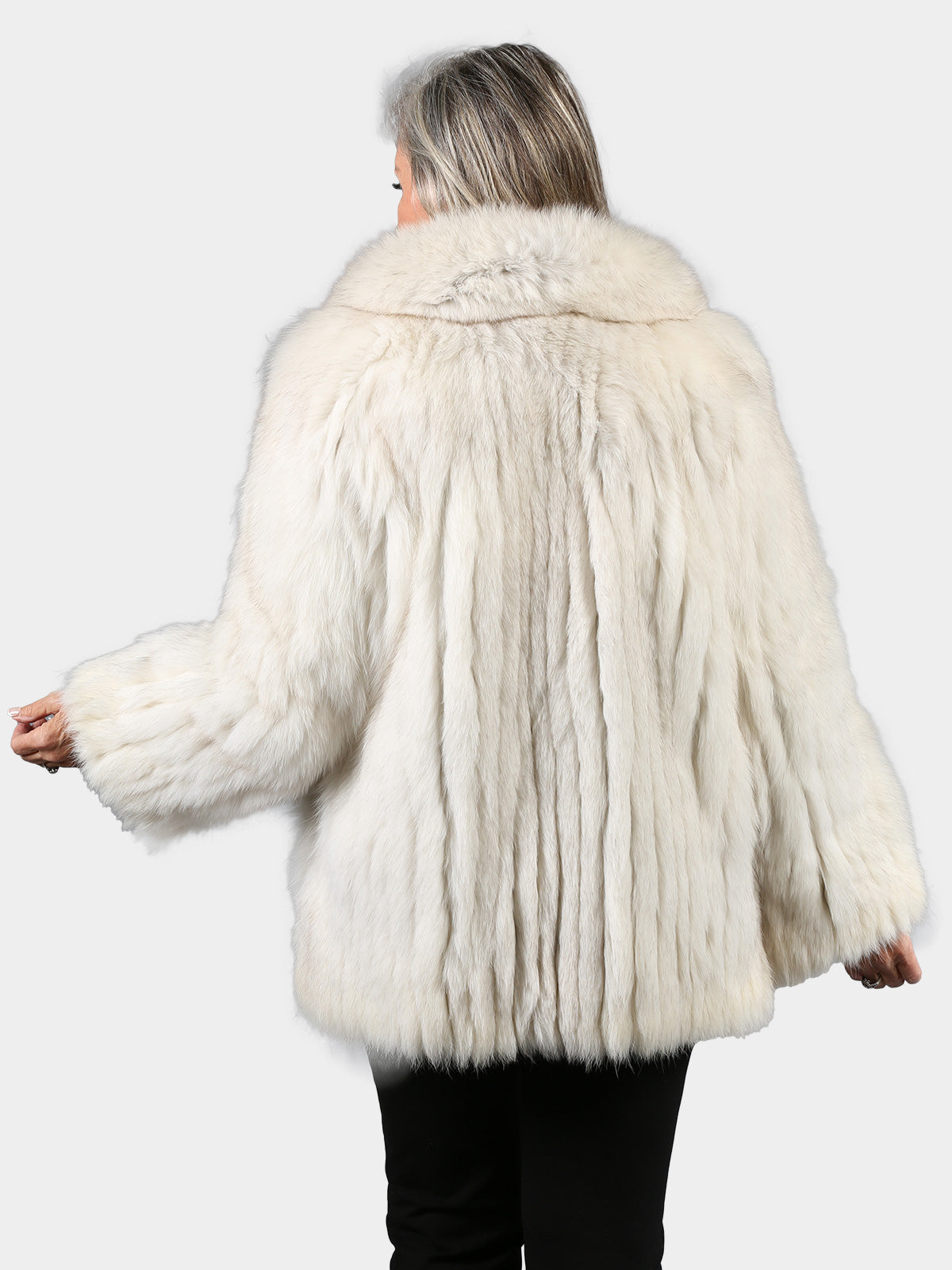 Woman's Natural Blue Fox Fur Jacket