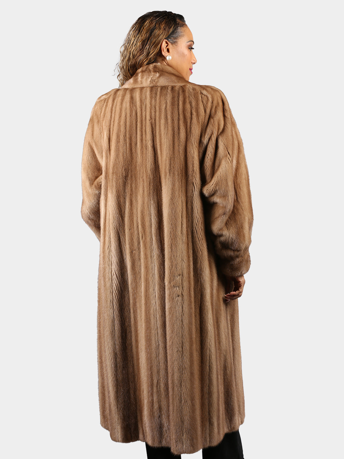 Woman's Pastel Female Mink Fur Coat