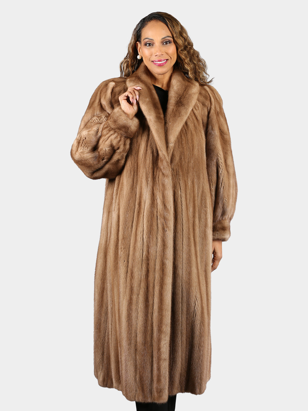 Woman's Pastel Female Mink Fur Coat