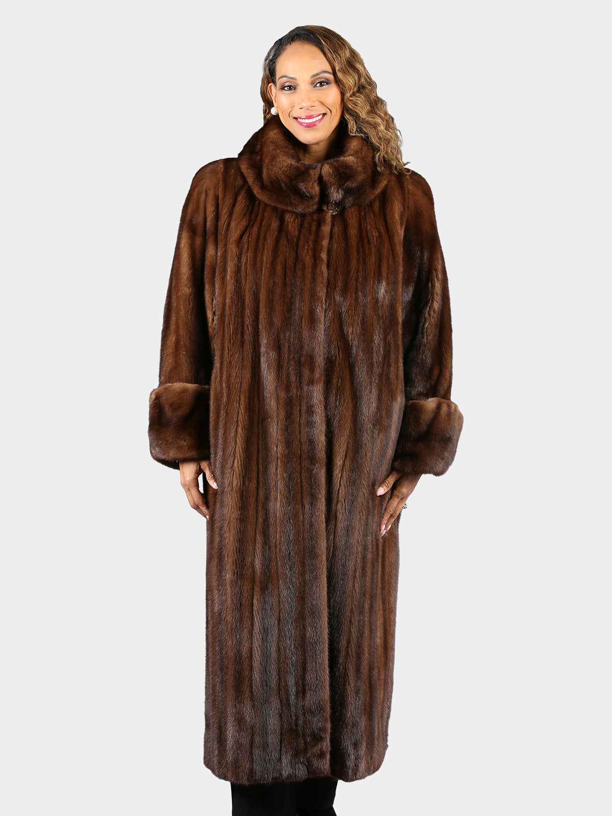Woman's Mahogany Female Mink Fur Coat by Scaasi