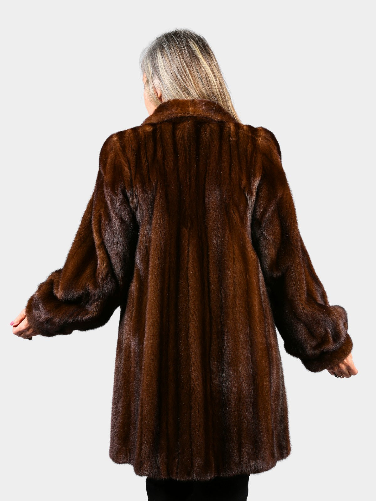 Woman's Mahogany Female Mink Fur Stroller