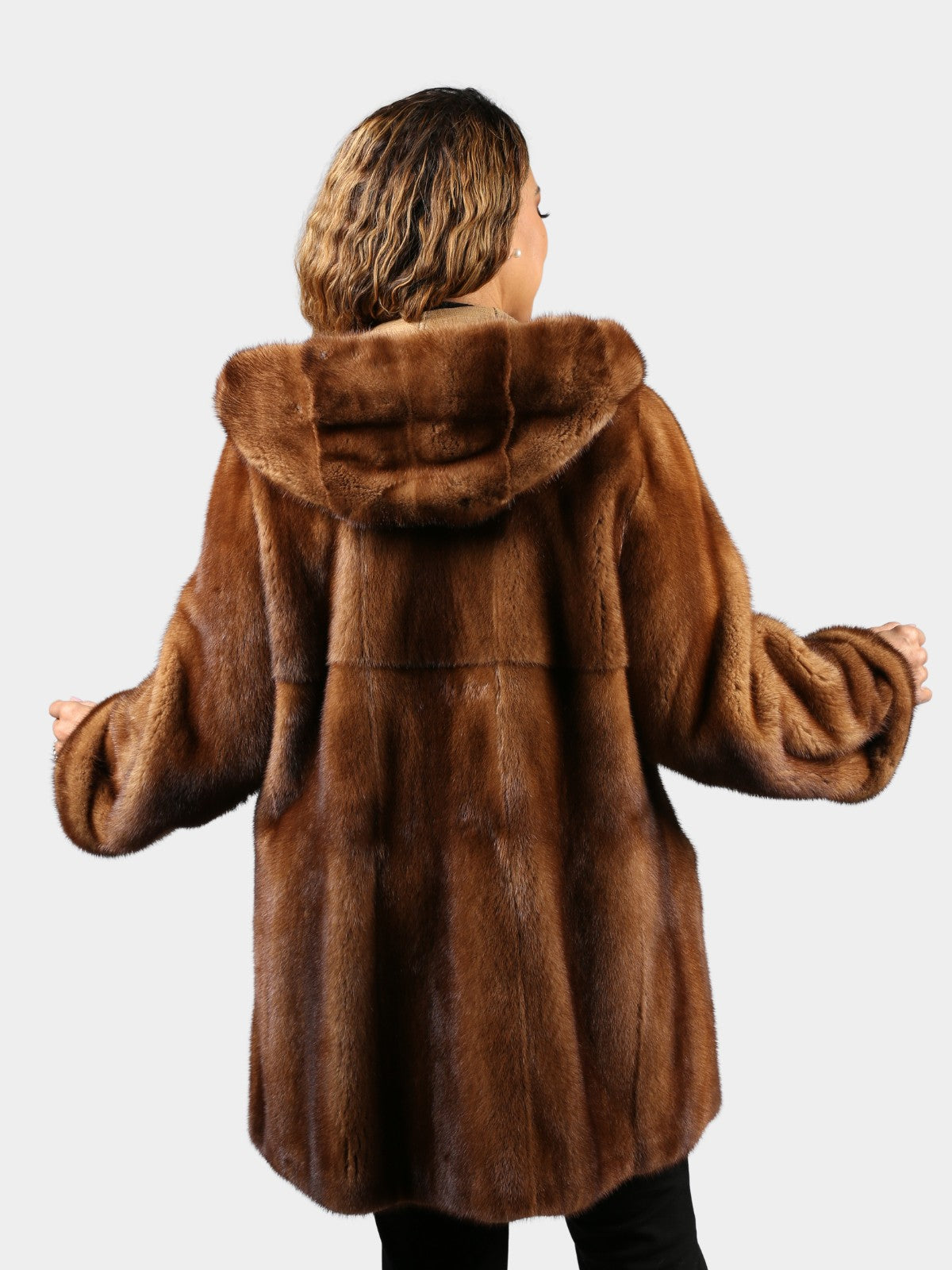 Woman's Demi Buff Mink Fur Parka (Reversible)
