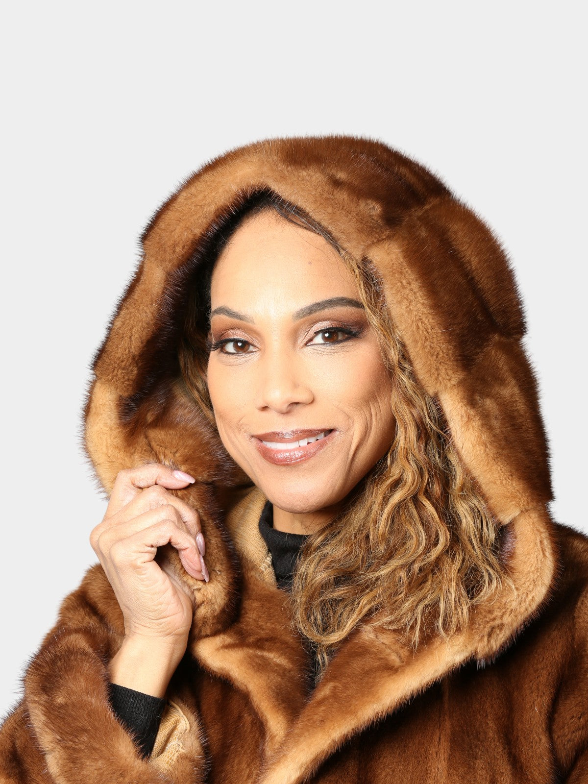 Woman's Demi Buff Mink Fur Parka (Reversible)