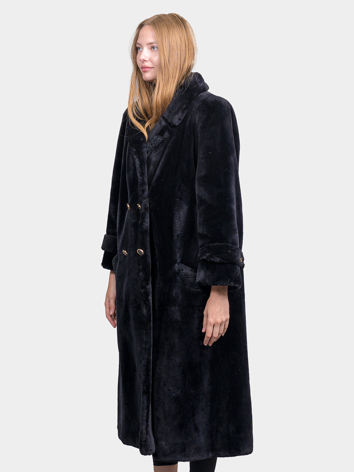 Women's Onyx Sheared Beaver Coat