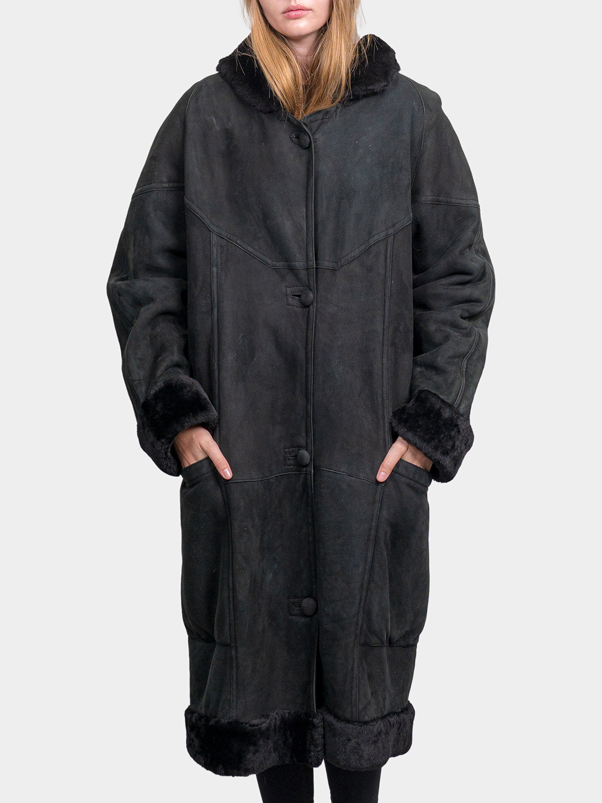 Women's Black Shearling Jacket