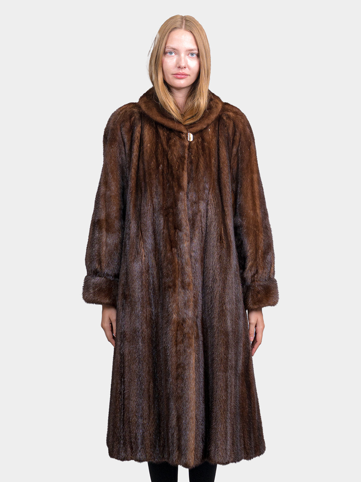Women's Mahogany Mink 7/8 Coat