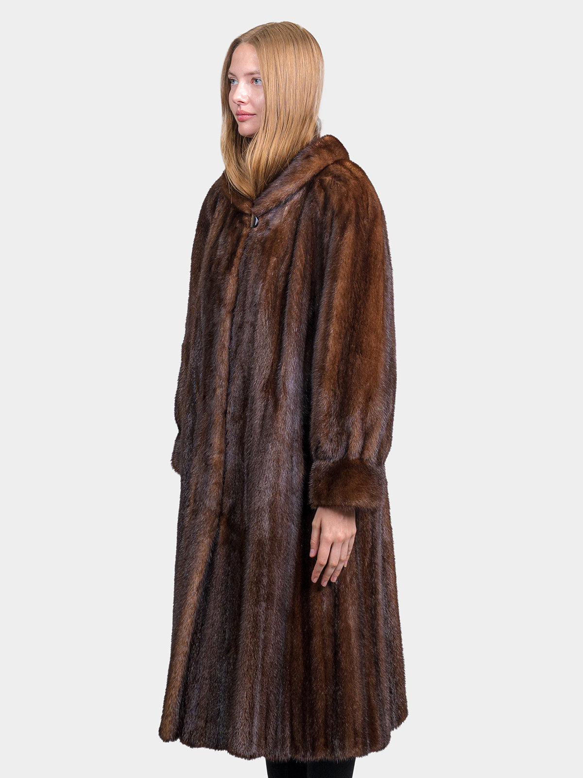 Women's Mahogany Mink 7/8 Coat
