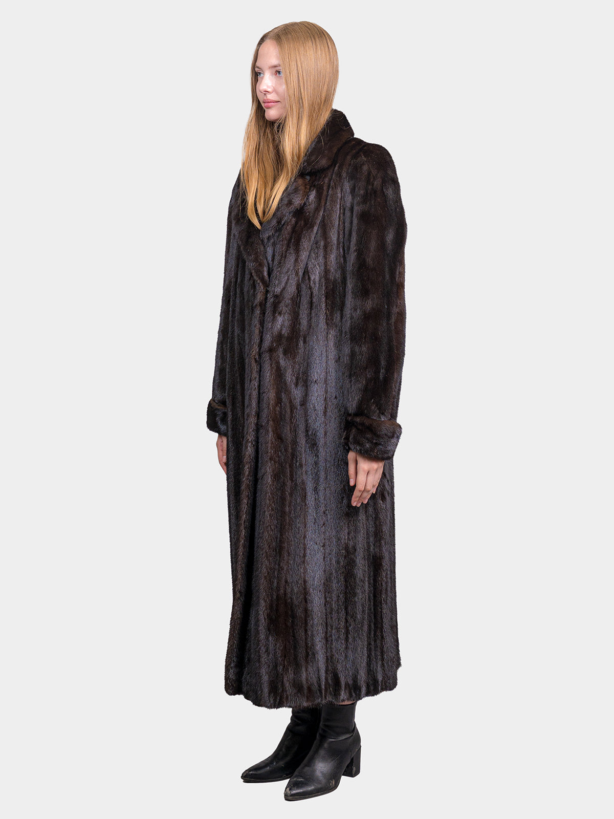 Women's Ranch Mink Coat With 1/2 Belt