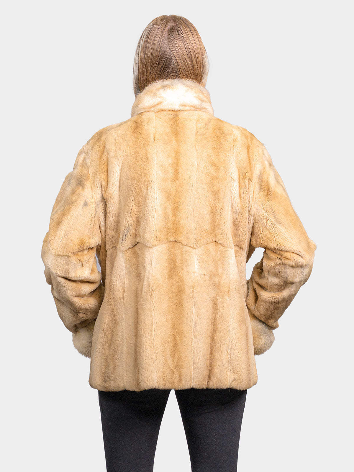 Women's Cream Sheared Mink Jacket