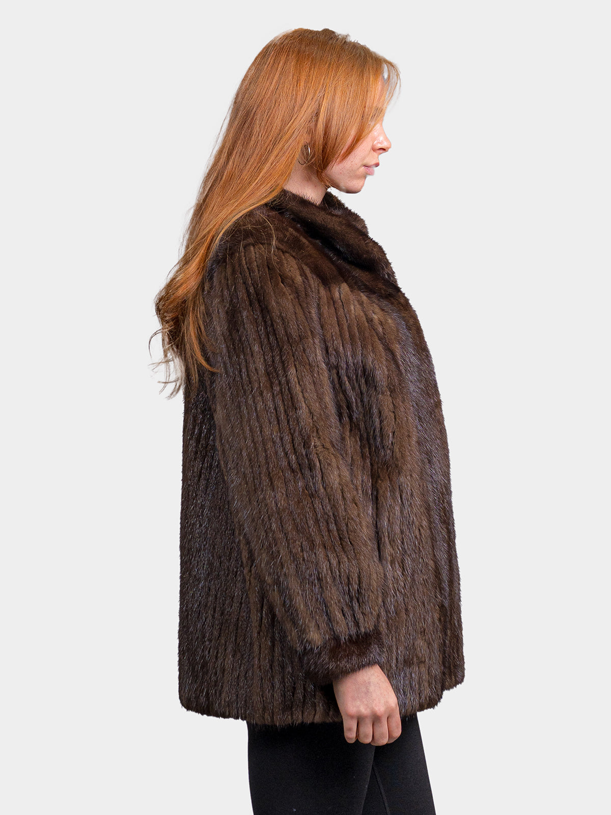 Women's Mahogany Mink Tail Jacket