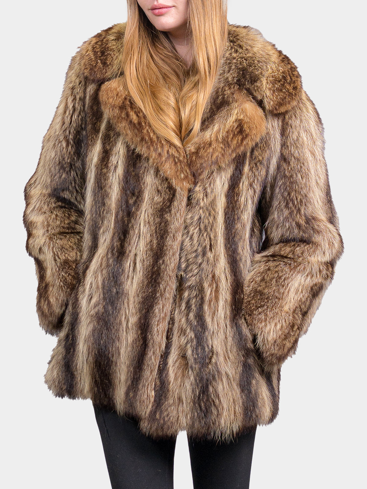 Women's Natural Raccoon Jacket