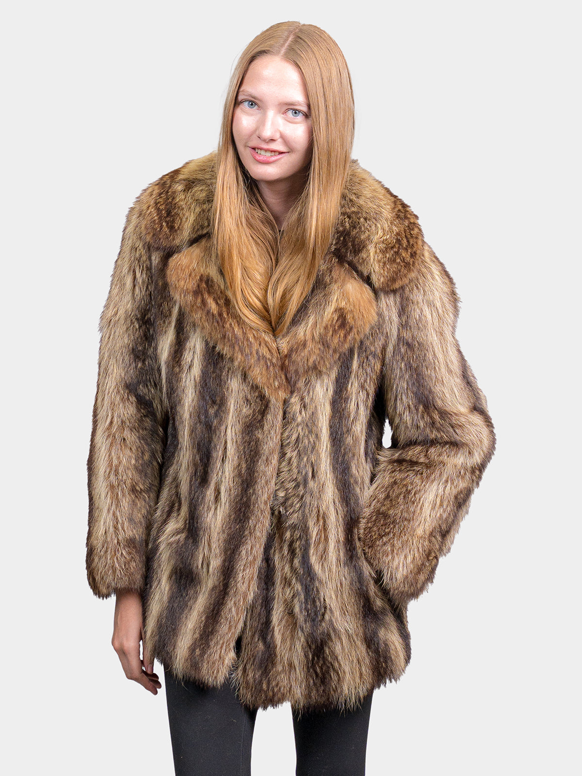 Women's Natural Raccoon Jacket
