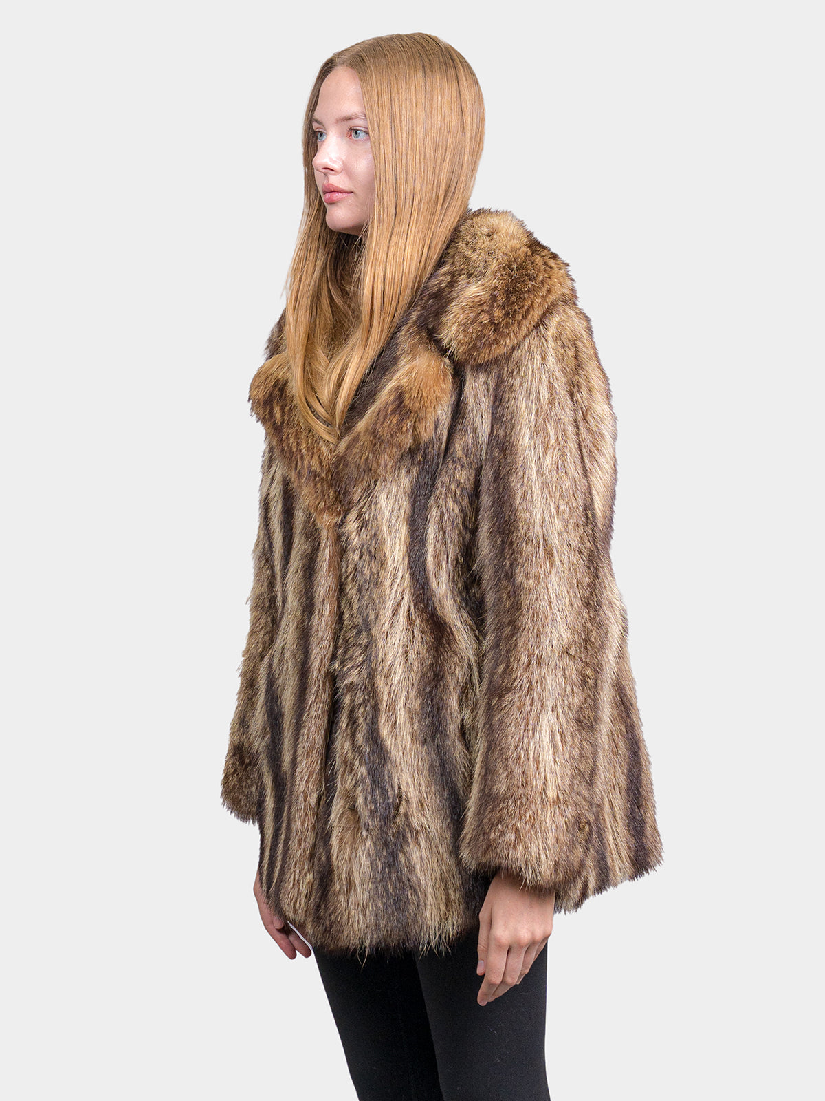 Women's Natural Raccoon Jacket