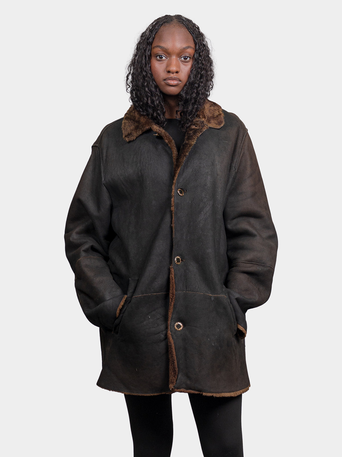 Women's Black Shearling Jacket